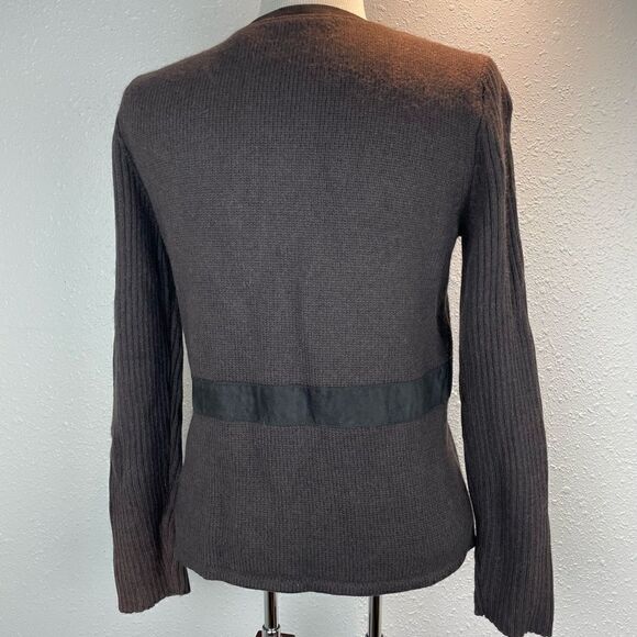 EUC Liz Claiborne Womens Brown Zip Sweater Jacket Size Petite M - Picture 4 of 7